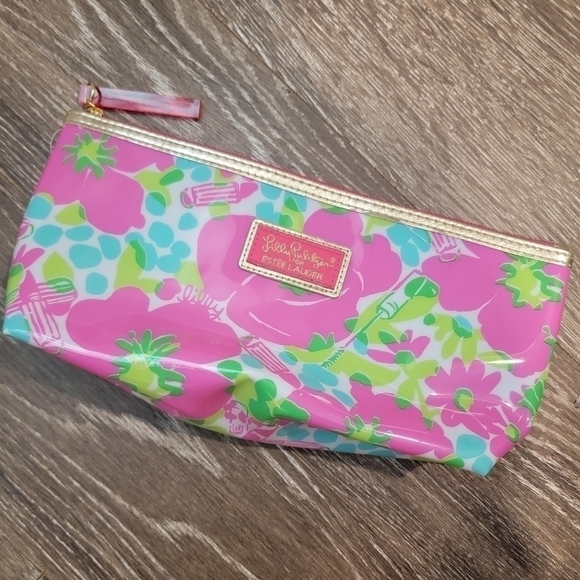 Lilly Pulitzer‎ x Estee Lauder Pink zipper makeup bag - Picture 3 of 4